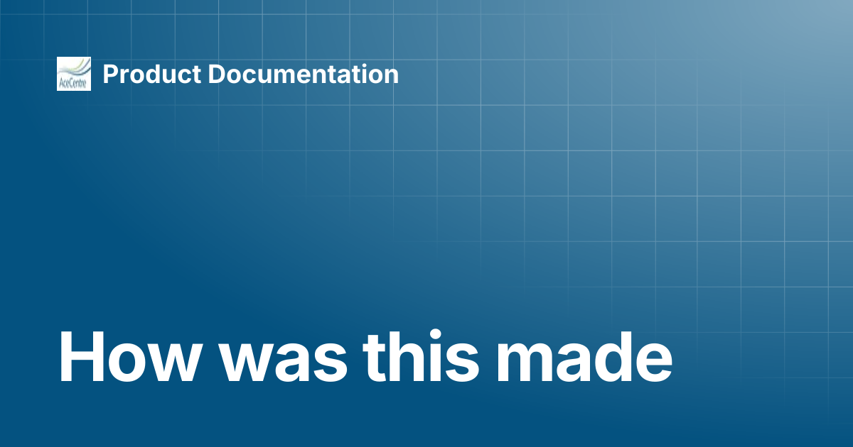 How was this made | AAC Speak Helper Tool | Product Documentation